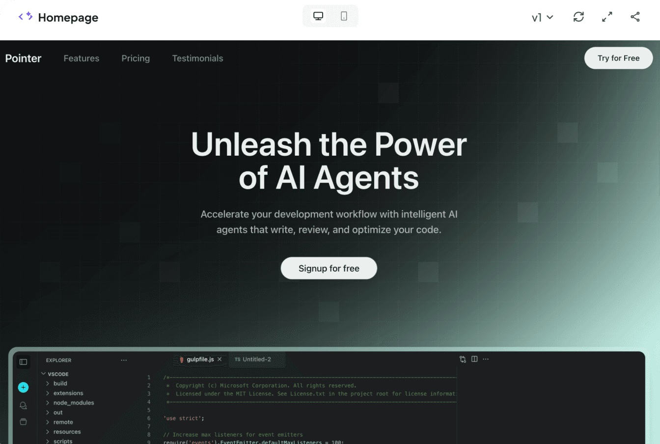 Visual redesign preview